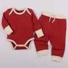 Kleding sets geboren baby baby jongens meisjes kleding herfst winter body suits + broek outfits casual pyjama katoenen nachtkleding pakken rib