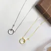 925 Sterling Silver Necklace for Wome Gold Chain Goth Neck Pendants Women Jewelry for Women Chain on the Neck Valentines Gift Q0531