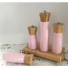 手動ペッパーグラインダーミル、竹木材、ボディスプレーライトピンク色210611