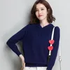 Осенний кашемировый свитер Женщины с капюшоном Пуловеры с капюшоном сплошной цвет вязаные верхние одежды женские толстовки тянуть Femme