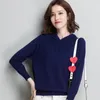 Automne Pull en cachemire femmes pulls à capuche couleur unie tricoté vêtements d'extérieur sweat à capuche pour Femme Pull Femme