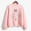 Koreansk klädslopp fortsätter att vara kvinnors hoodie hajuku pullover långärmad kpop kläder casaul höst lösa pullovers toppar 220311