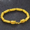 Handledskedja 18k Gul guldfyllda ihåliga manliga smycken Trendiga män Armband Presentföremål