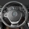 Steering Wheel Covers Black Carbon Fiber Leather Car Cover For F20 2012-2021 F45 2014-2021 F30 F31 F34 2013-2021 F32 F33 F36