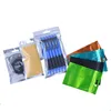 100pcs Green Self Seal Zip Lock Packaging Bags with Clear Window on Front Zipper Sealing Gift Storage Pouches Bag in Matte