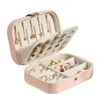 PU Leather Jewelry Box Travel Bracelet Earring Storage Case Simple Portable RRE10985