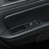 Carbon Fiber Car Window Switch Knapp Bezel ABS dekoration trim för 2010+ Dodge RAM 2011 + laddare interiör tillbehör