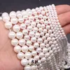 Andra naturliga vita skalpärlar runda lösa pärlor 2 3 4 5 6 8 10 12mm plockstorlek för smycken gör diy armband 15 '' rita22