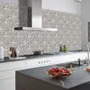 Wallpapers -20 stks DIY Square Decals Keuken Badkamer Muur Tegel Stickers 3D Steen Stijl Sticker voor Home Decor Zelfklevend