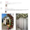 50 / 100cm DIY Arranjo de Parede Suprimentos Seda Peônias Rosa Artificial Flor Fileira Decoração de Ferro de Casamento Arch Arch