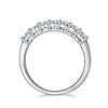 Обручальные кольца 925 Серебряные женские ювелирные изделия в половину круга Inlaid Moissan бриллиант кольцо стильная простота
