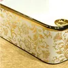 Mozaika Gold Rectanglar Washbasin Luksusowy Artystyczny Umywalka Łazienka SinkHigh Oferta