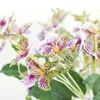 Matrimonio Imitazione Fiori Viola Fiore Artificiale 5 Testa Impatiens Decorazione Della Casa Imitazione Fiori Fascio Orchidea Fleur Artificielle