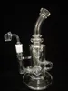 2023 Tiktok Fashion Hosahs Klein Bongs Torus Rökning Glass Bong Dab Rig Recycler Bong med Matrix Perc Robust rökning Vattenrör Oil Rigs Glass Joint 14.4mm