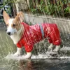 Impermeabile impermeabile per cani da compagnia Tuta da esterno Cappotto antipioggia riflettente Protezione solare Giacca per piccoli rifornimenti
