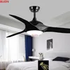 black ceiling fan with light
