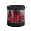 Rensa runda blomma lådor Bröllopsfödelsedag Transparent PVC Flower Presentförpackning Box Alla hjärtans dag Mors dag Florist levererar RRE1280