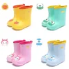 Cute Cartoon Water Shoes For Toddlers Non-Slip Children Rain Boots 201015
