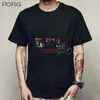 Lustiges Design Zwei-Welten Herren T-Shirt 100% Baumwolle Sommer T-Shirt Hip Hop Streetwear Fremde Dinge T-Shirt Männer Kleidung 2020 Y0526