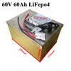 GTK 60V 60AH LITHIOM LIFEPO4 حزمة البطارية ل RV قافلة AutoCaravanas e سكوتر جولف عربة كرسي متحرك كهربائي + 73V 5A شاحن