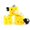 12x12x5 cm jouet fromage et souris en caoutchouc souple élastique tirer balle jouets presser le dernier pour soulager le stress 9831365