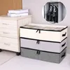 Nuevo estilo caja de almacenamiento plegable para zapatos armario organizador calcetín sujetador ropa interior bolsa de almacenamiento de algodón debajo de la cama caja de almacenamiento 210315