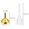 10/12 adet Mini Metal Funnels Küçük Ağız Sıvı Yağ Funnels Boş Şişe Dolum için Plastik Pipet Parfümler için Esansiyel Yağlar