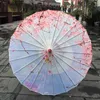 Paraguas de papel de aceite de bambú decorativo para mujer, lluvia, fengshui chino, danza de seda, Poney japonés