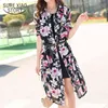 plus size women long sleeve shirts Medium long sunscreen clothing chiffon suit cardigan shawl slim tops women shirts 3554 50 210528