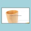 Tumblers Tumblers Drinkware Cozinha Bar Garden Home Garden 20pcs Copa de chá de madeira natural estilo japonês Caneca Xicara Cerveja de madeira