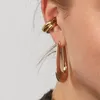 Vintage Simples U-Shaped Auricular Cuff Clipe Clipe Brinco Parafuso De Voltar Trendy Punk Clip-On Brincos Mulheres Jóias