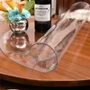 Tapete redondo Toalha de mesa Transparente PVC TableCloth Padrão de Cozinha Impermeável Tapetes De Petróleo De Vidro Macio De Pano De Mesa De Tampa 210301