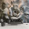 3D stereo Rosy Roses TV ściana ściana ściana spersonalizowana duża tapety mural 3D