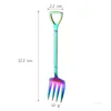 Coffe Spade Fork 304 Stainless Steel Coffee Spoon Stirring Spoons Home Kitchen Dining Flatware T500867
