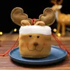 Decorazione natalizia Natale Regalo per bambini Sacchetti di caramelle Babbo Natale Cartoon Elk Mini Apple Storage Bag Festival Party Decor Pack JJA9623