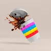 Fidget Toys Rat Killing Pioneer Cover Silicone Décompression Jouet Finger Bubble Happy Water Cup Sensory Protective Thermal Isolation Cover