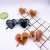 fashion kids heart-shaped curly sunglasses children PC frame personality fashion outdoor goggles baby girls boys adumbral glasses D076