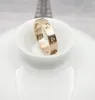 Joyería de lujo 4 mm 6 mm Juego de anillos de amor Anillos de diseñadores de oro rosa de diamantes para parejas Boda o regalo con estuche original 278A