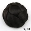 Syntetisk bulle flätat klipp i chignons som simulerar mänskligt hårförlängningsuppdateringsbullar för kvinnor frisyrverktyg SP1614548504