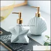 Aessories Bath Home & Gardenstarfish Shell Shape Ceramic Liquid Soap Dispenser Sub-Bottling Shower Gel Bottle Hand Sanitizer Container Bathr