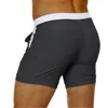 Mens Boxer Beach Shorts Kleding Mode Trend Plus Size Drawstring Spa Badmode Shorts Boxer Zomer Mannelijke Waterdichte Sport Strak Badpak