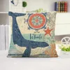 15 stylów Ocean Morze Organizm morski Liene Poszewnica Case Case Square 45 * 45 cm Pościel Poduszka Pokrywa Conch Żeglarstwo Octopus Star PillowCazy