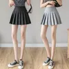 Skirts Mini Pleated Skirt Y2k Zipper High Waist School Summer Korean Style A-Line Black Streetwear Big Size Grey Short