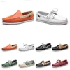 Leren Schoenen hot146 2023 Running Heren Britse Stijl Zwart Wit Bruin Groen Geel Rood Mode Outdoor Comfortabel Ademend