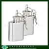 High quality 1oz stainless steel mini hip flask with keychain,personlized is available