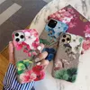 Fashion Flower Design Phone Case for iPhone 12 12pro 11 11pro X Xs Max Xr 8 7 6 6s Plus Hard Cover for Samsung S20 S10 S9 S8 Note 20 10 9 8