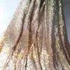 Double Gradient Golden Sequins High-End Материал Дизайнер DIY Скатерть Свадебные Занавесы Фон Ткани 90x130