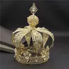 Популярные барочные винтажные Royal King Diadem мужской торт вечеринка вечеринка выпускные свадьбы волосы ювелирные изделия мужчина корона