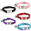 Pet Collar Water Diamond Love Cat Collar Dog Collar med Bells 5 Style 1 * 30cm DE055