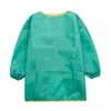 Children Aprons Bib Dress Clothes Baby Waterproof Long Sleeve Smock Kids Eating Meal Painting Burp Cloths 7 color SN1968